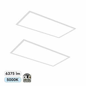 2 ft. x 4 ft. 400-Watt Equivalent White Integrated LED Backlit Troffer, 6375 Lumens, 5000K Daylight (2-Pack)