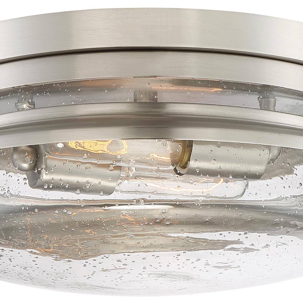 Dover 15" Frosted Glass Flush Mount Light Fixture