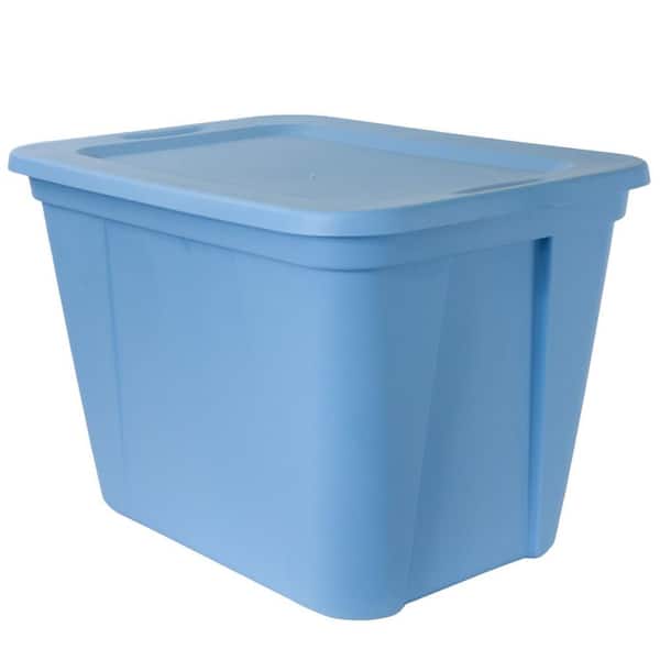 HDX HDX 20 Gal. Square Tote-Sky Blue 2120-4422722708 - The Home Depot