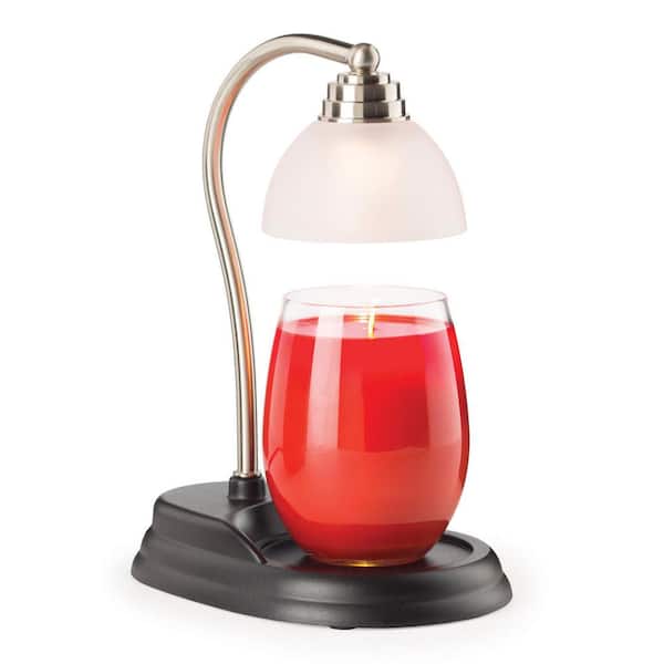 Candle Warmers Etc 11 in. Pewter Aurora Candle Warmer Lamp
