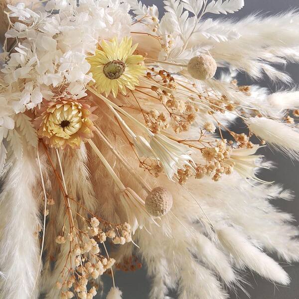 インテリア　フラワーセット15 7.9 in. Winter Dried Flowers Kit with 15 Natural Stems for DIY