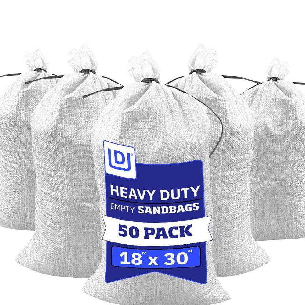 18 in. x 30 in. White Woven Flood Barrier Sand Bags with Tie String (50-Pack) price history on PriceWatchPro
