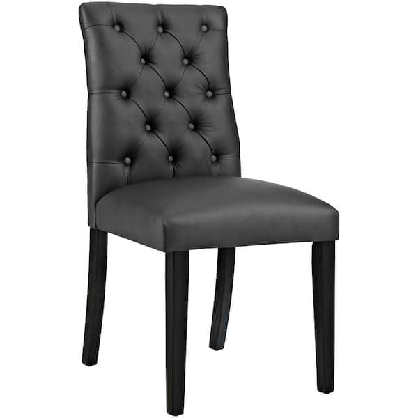 MODWAY Duchess Black Vinyl Dining Chair