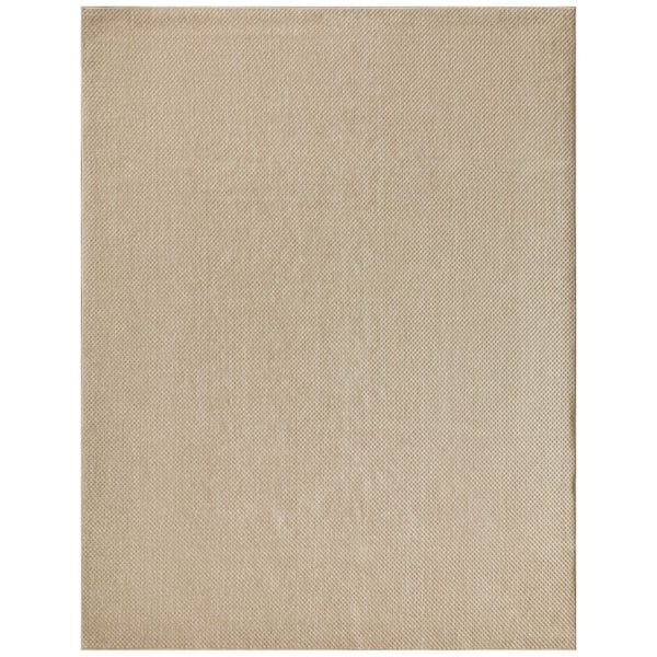 Tulum Taupe 8 ft. x 10 ft. All-Over Design Contemporary Area Rug