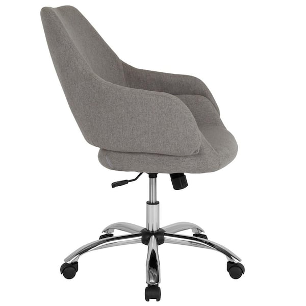 Kinsley Swivel Upholstered Desk Chair Gray - Steve Silver Co.