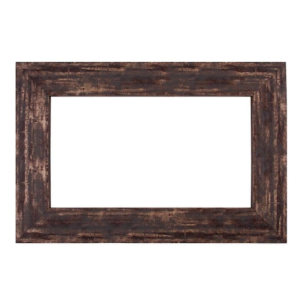 MirrorChic Neo Solano 42 in. x 36 in. DIY Mirror Frame Kit in Antique Silver - Mirror Not Included