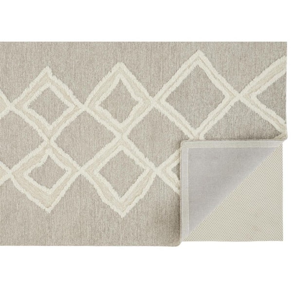 Gray and Ivory Geometric 12 ft. x 15 ft. Area Rug