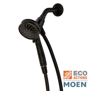 Attract with Magnetix 6-Spray 3.75 in. Single Wall Mount Handheld Adjustable Shower Head in Mediterranean Bronze