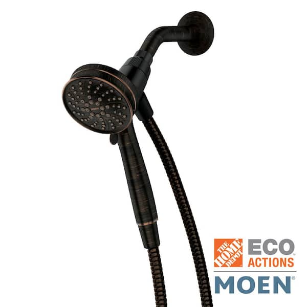 MOEN Attract with Magnetix 6-Spray Single Wall Mount 3.75 in Handheld Adjustable Shower Head in Mediterranean Bronze