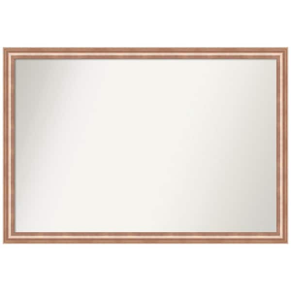 Amanti Art Harmony Rose Gold 38.5 in. W x 26.5 in. H Rectangle Non-Beveled Wood Framed Wall Mirror in Gold