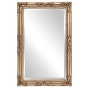 Medium Rectangle Antique Silver Beveled Glass Classic Mirror (24 in. H x 36 in. W)