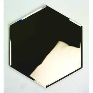 Reflections Gold Beveled Hexagon 8 in. x 8 in. Glass Mirror Peel and Stick Wall Tile (21 Sq. Ft./Case)