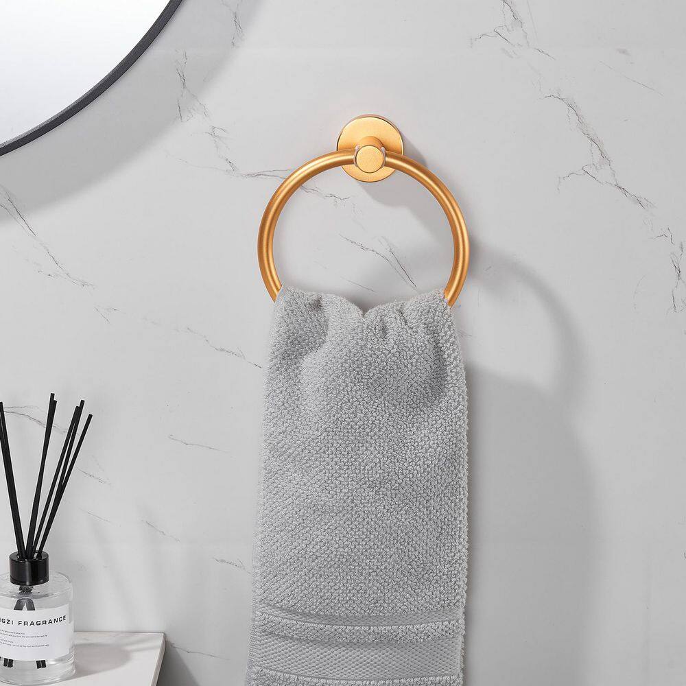 Matte Gold 3-Piece Aluminum Bathroom Hardware Set