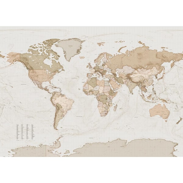 Komar Earth Map Wall Mural