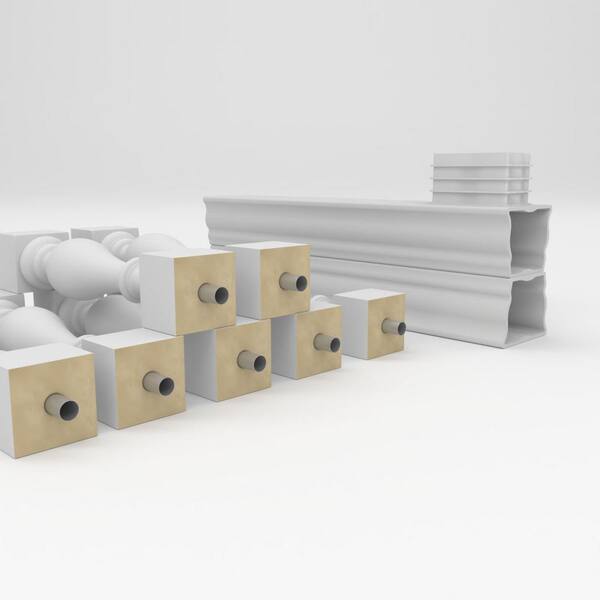 Ekena Millwork Fiberthane Traditional Balustrade 36 in. L x 37 in. H Fiberglass Railing Kit