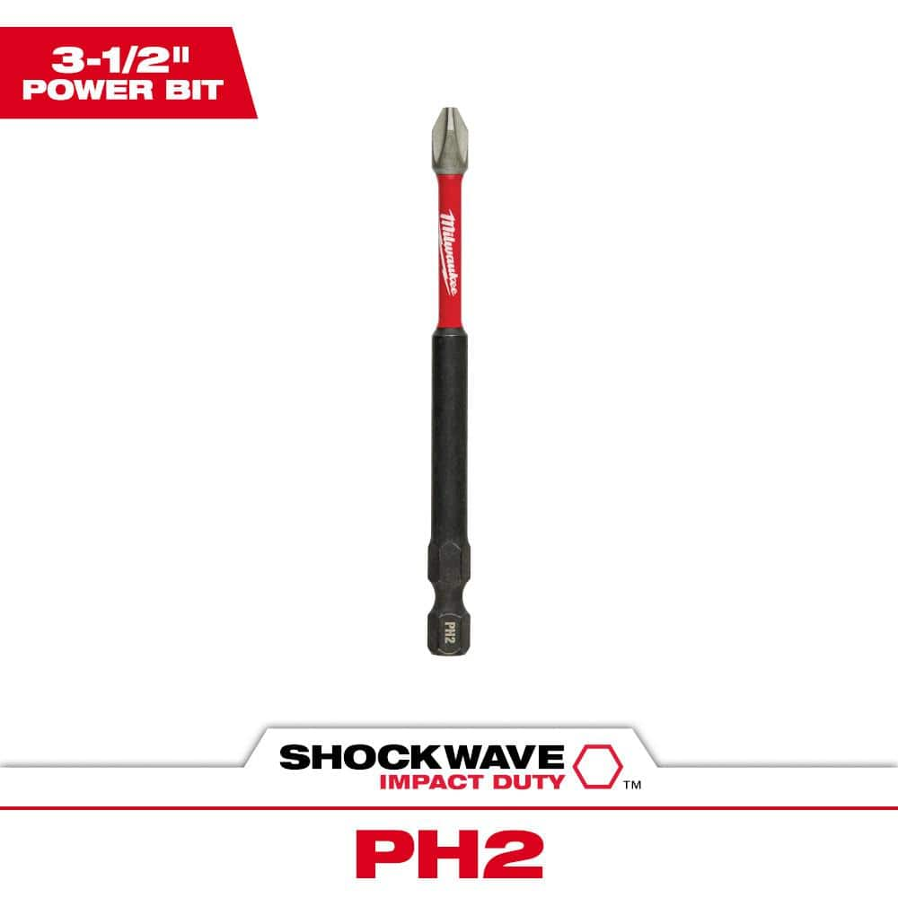 Milwaukee SHOCKWAVE Impact Duty 3-1/2 in. Phillips #2 Alloy Steel