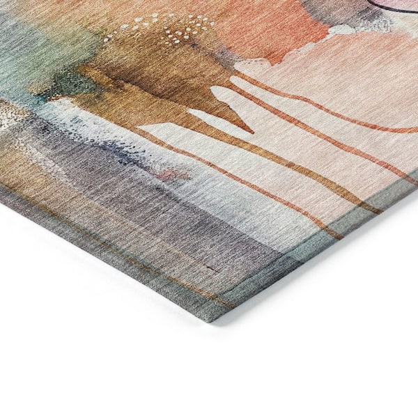 Chantille Machine Washable Indoor/Outdoor Abstract ACN2019 Blush 8 ft. x 10 ft. Area Rug
