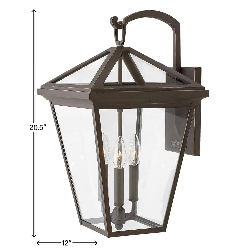 Estate Series Alford 3-Light Outdoor Wall Lantern in Oil Rubbed Bronze
