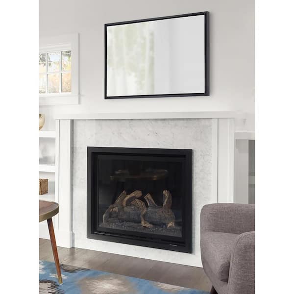 Medium Rectangle Black Modern Mirror (36 in. H x 24 in. W)