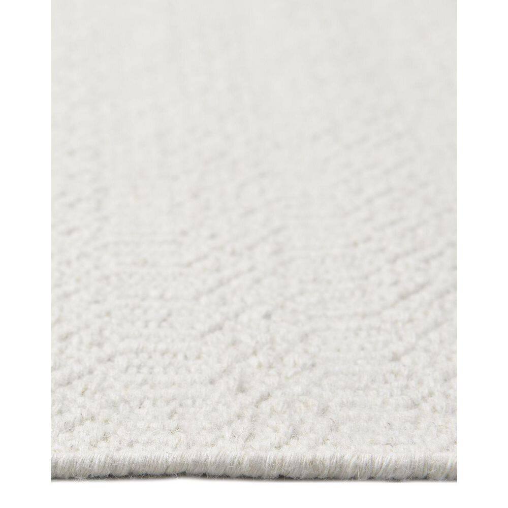 Handmade Ivory Wool 60'' x 36'' Flatweave Area Rug