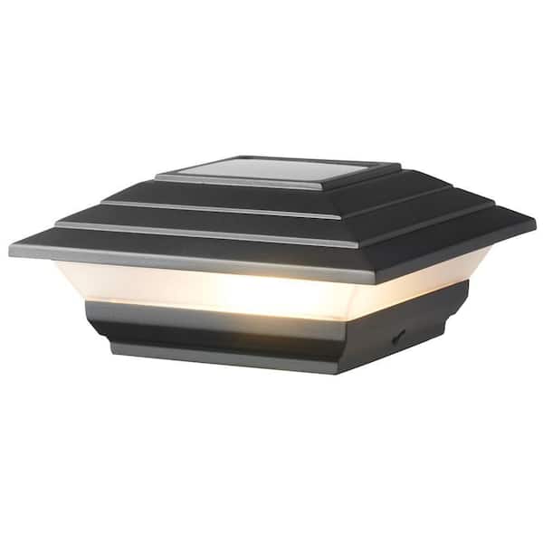 Veranda Solar 4x4 and 6x6 Black Plastic LED Deck Post Cap Light