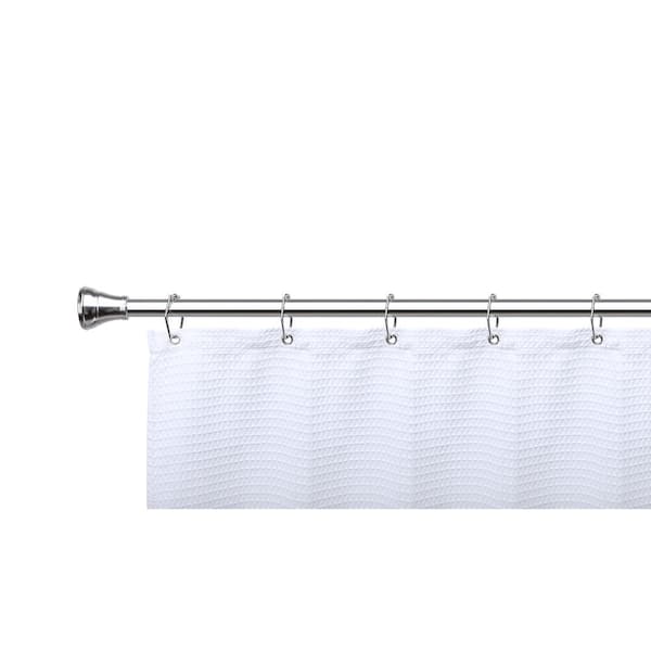 Shower Curtain Hooks, Set of 12 Metal Chrome T-Bar Shower Hook Rings,  Stainless Steel Rust Proof S Shaped Hooks, for Bathroom Shower Curtain Rod