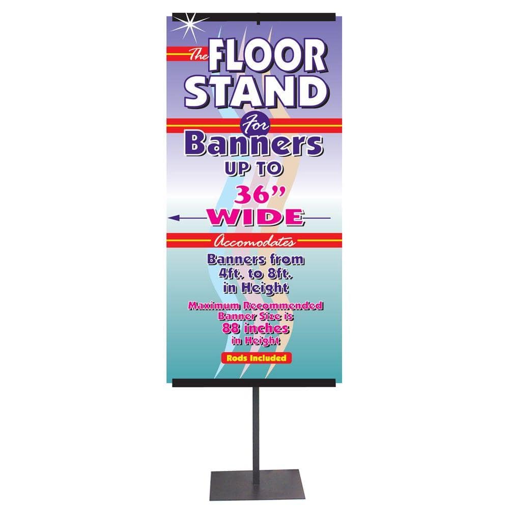 Lynch Sign 24 in. Wide Telescoping Banner Stand A-FS48 - The Home Depot