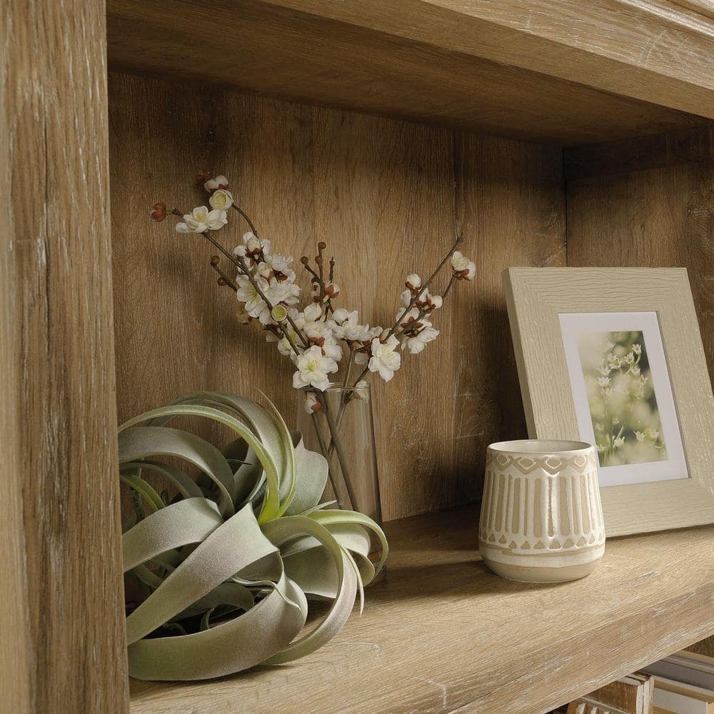 Orchard Oak Finish Tall 4-Shelf Versatile Bookcase