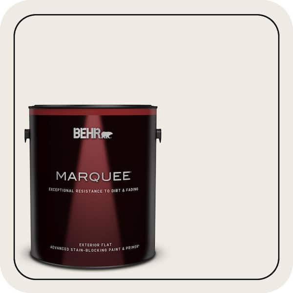BEHR MARQUEE 1 gal. #PPU7-12 Silky White Flat Exterior Paint & Primer