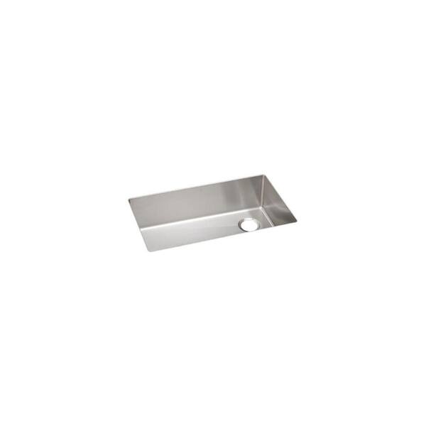 Pearlhaus 33 Inch Single Bowl Drop In Drain Board Utility Sink - 8 Inch  Faucet Drillings - Brushed Stainless Steel