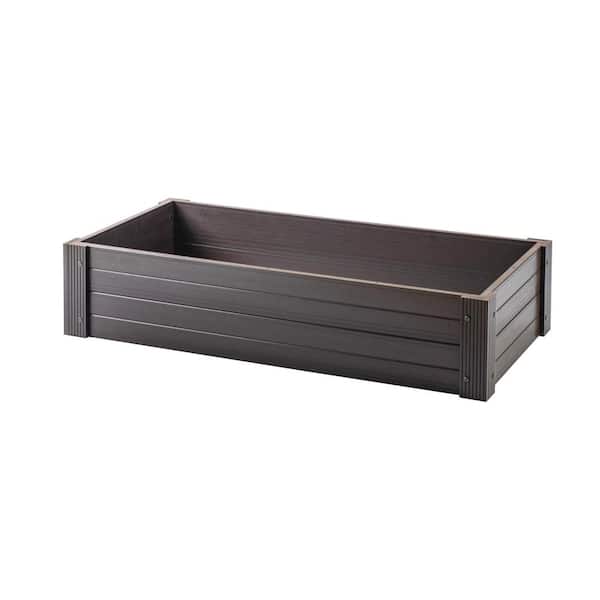 ECOFLEX 2 ft. x 4 ft. Composite Garden Bed, Walnut