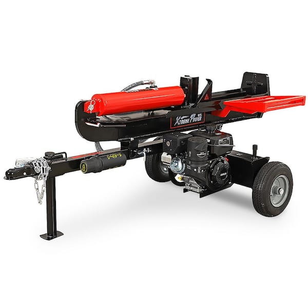 XtremepowerUS 30-Ton Displacement 196 cc Gas Electric Horizontal/Vertical Hydraulic Log Splitter Engine with Auto Return