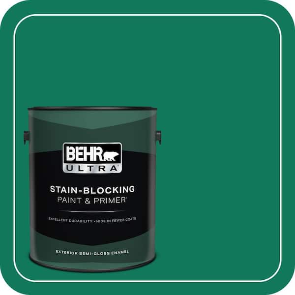 BEHR ULTRA 1 gal. #MQ4-14 Soapstone Semi-Gloss Enamel Exterior Paint & Primer