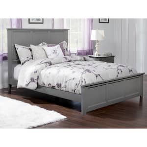 Madison Queen Traditional Bed with Matching Foot Board in Grey