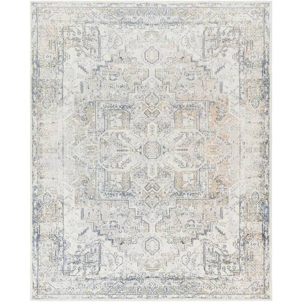 Artistic Weavers Lillian Charcoal/Light Brown 8 ft. x 10 ft. Medallion Machine-Washable Indoor Area Rug