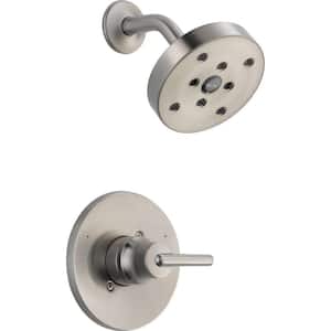 Trinsic 1-Handle Wall Mount Shower Faucet Trim Kit in Stainless with H2Okinetic (Valve Not Included)