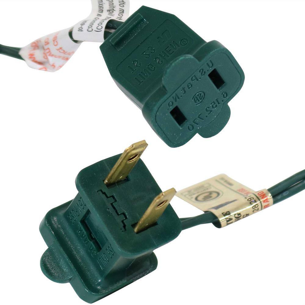 Green LED Electric Outdoor Christmas String Lights, 23 ft