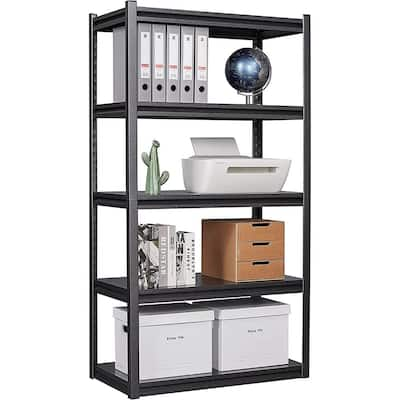 Mlezan Metal Display Cabinet with Acrylic Doors 2 Shelves Counter Height Storage Locker in 15.7D x 31.5W x 35.4H, Black and White