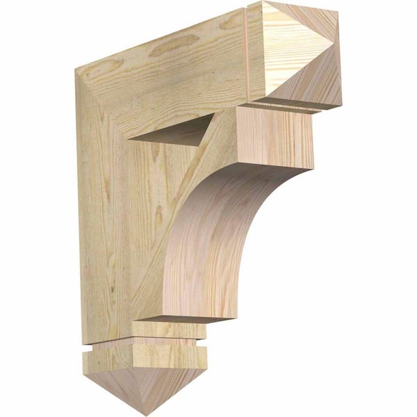 Ekena Millwork 6 in. x 24 in. x 24 in. Douglas Fir Westlake Arts and Crafts Rough Sawn Bracket