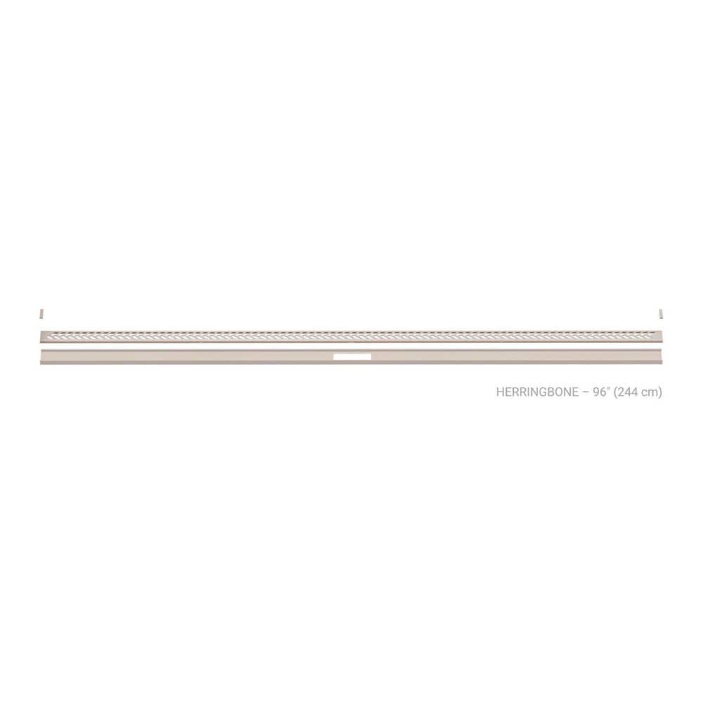 Kerdi-Line-Vario Ivory 96 in. Herringbone Grate and Channel Floor Installation Kit for Accessory price history on PriceWatchPro