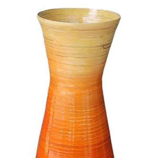 Uniquewise Classic Bamboo Floor Vase Handmade, Fill Up with Dried