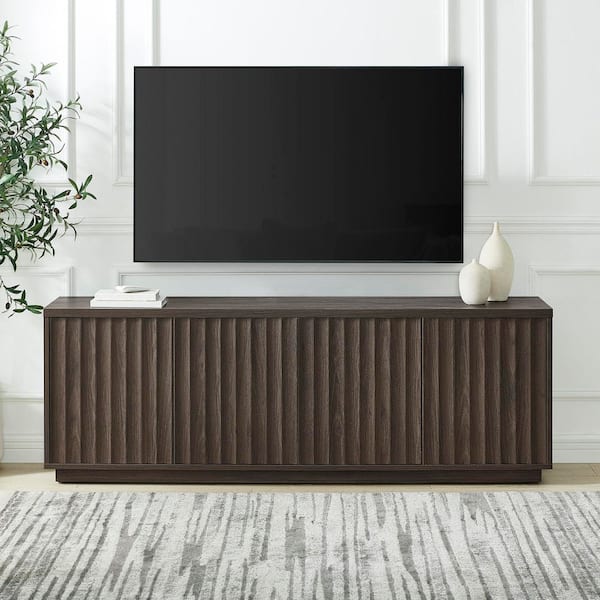 Meyer&Cross Bourne 69.625 in. Brown Oak TV Stand Fits TV's Up to