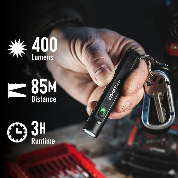 Coast KL50R 400 Lumens Rechargeable Flashlight 31494 - The Home Depot