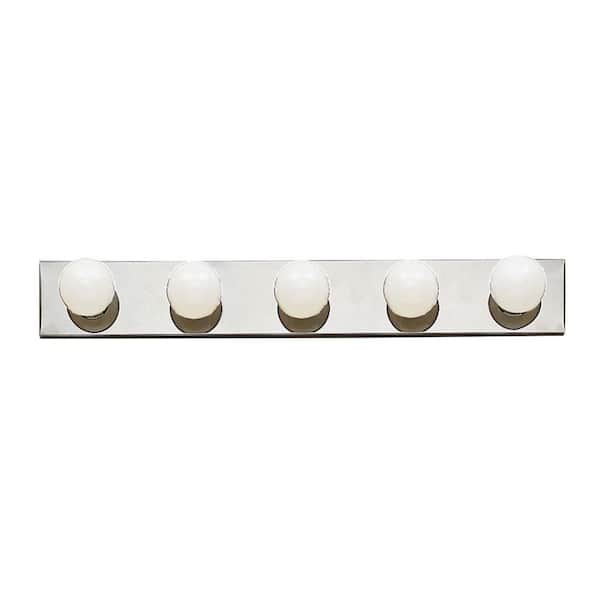 Independence 30 in. 5-Light Chrome Traditional Bathroom Vanity Light