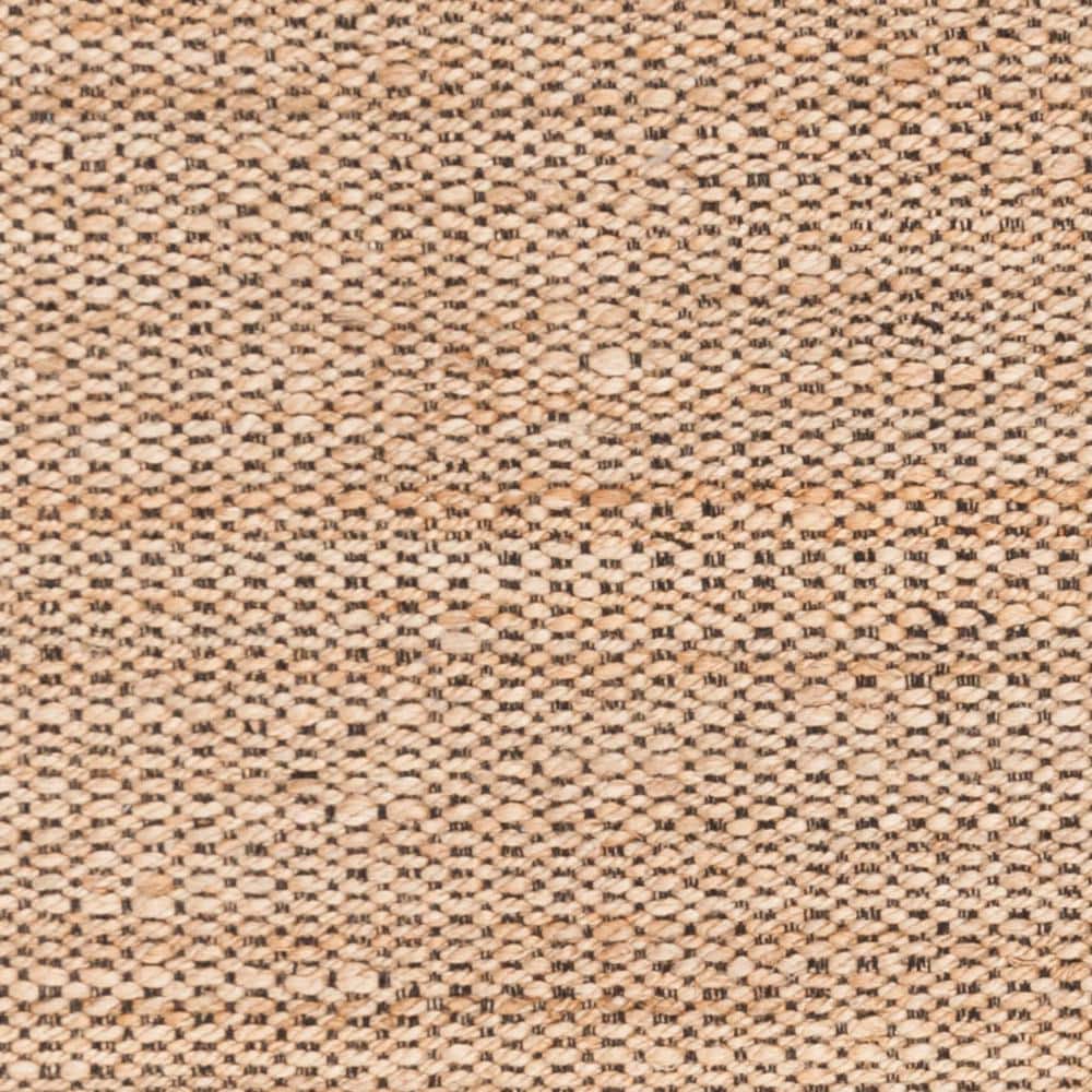 Natural Black Geometric Flat Woven Wool Cotton Rug 6' x 9'