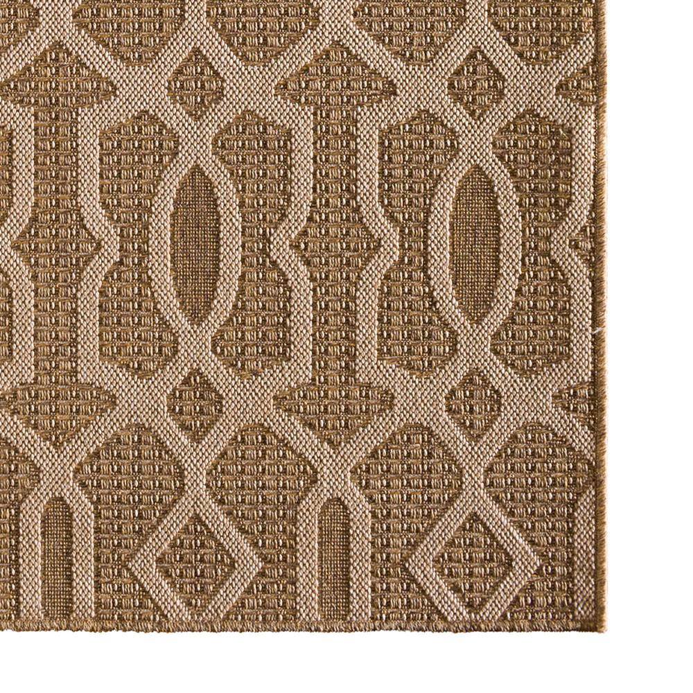 Santorini Tri-Color Flat Woven 5' x 7' Indoor/Outdoor Geometric Rug