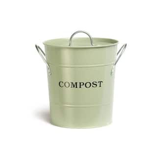 2-in-1 Apple Green Lid with Rubber Seal Compost Bucket