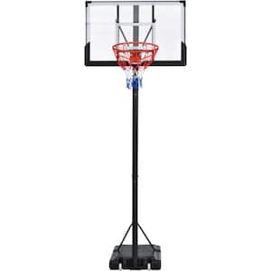 Portable Basketball Hoop Basketball System 57.12-120 in. Height Adjustment, LED Basketball Hoop Lights, Colorful lights