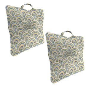 20 in. W x 20 in. H x 5 in. T Square Tufted Outdoor Floor Cushion in Breaker Butter (2-Pack)