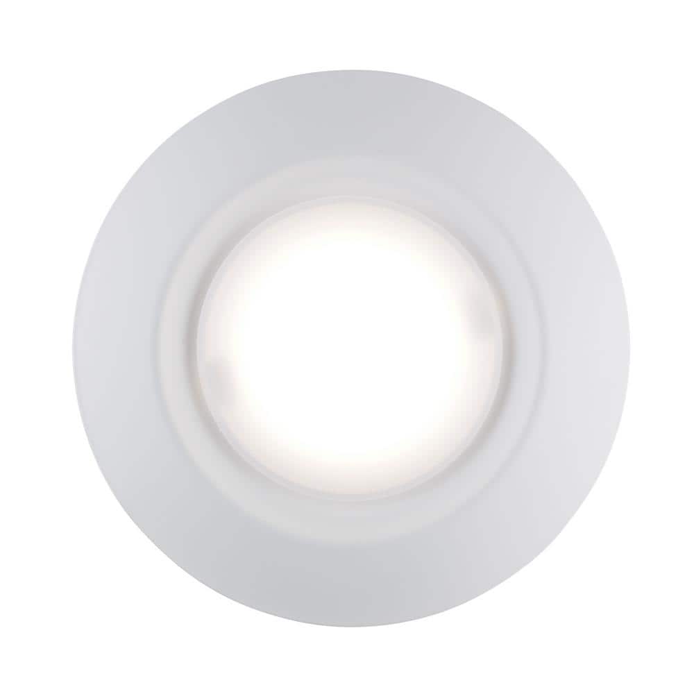 Sleek Contemporary 7.5'' White Glass LED Flush Mount Light